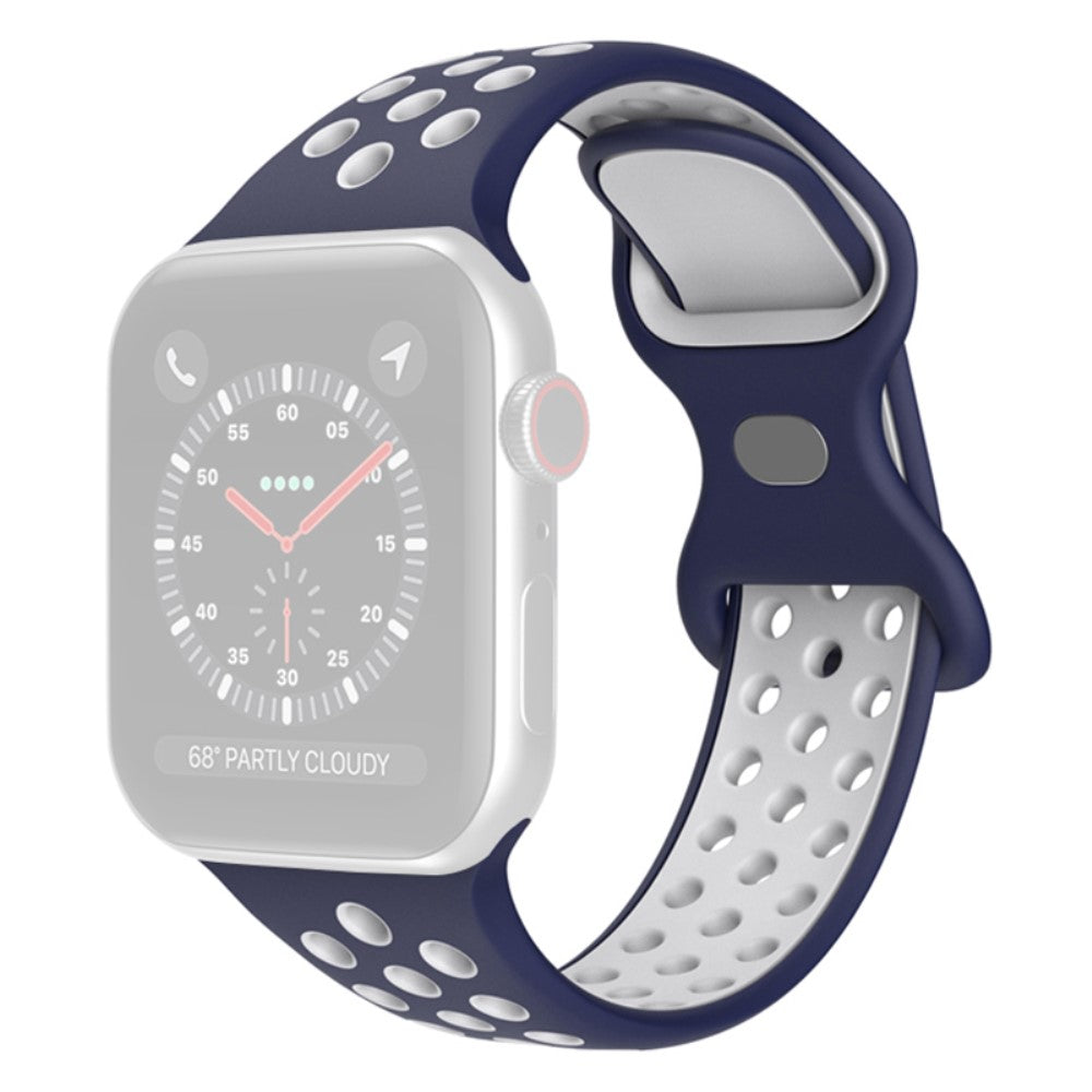 Sejt Apple Watch Series 7 45mm Silikone Rem - Blå#serie_16