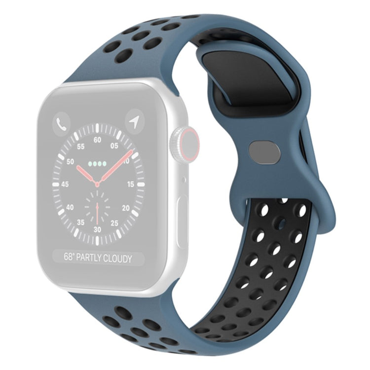 Sejt Apple Watch Series 7 45mm Silikone Rem - Blå#serie_17