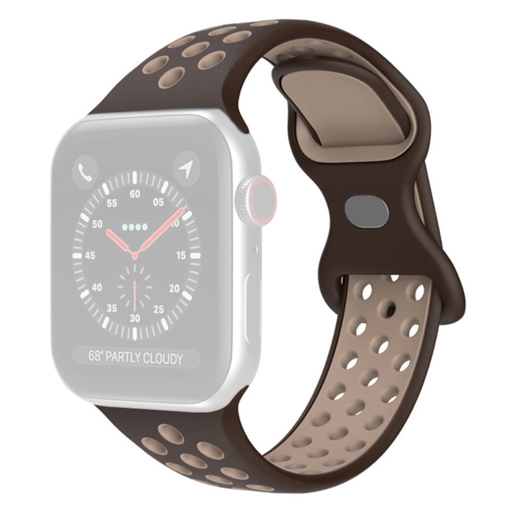 Sejt Apple Watch Series 7 45mm Silikone Rem - Brun#serie_19
