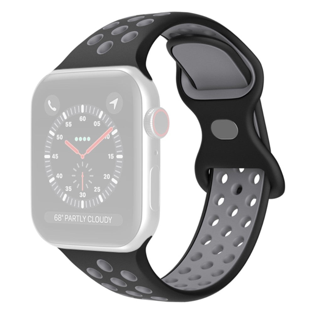 Sejt Apple Watch Series 7 45mm Silikone Rem - Sort#serie_2