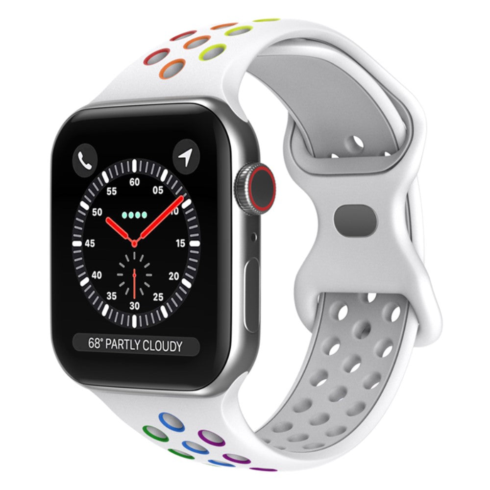 Super fantastisk Apple Watch Series 7 45mm Silikone Urrem - Hvid#serie_6