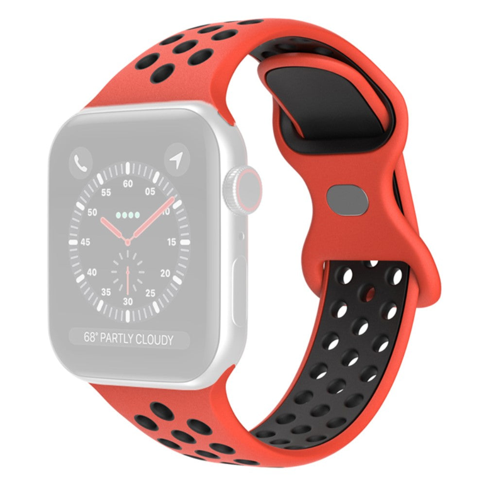 Sejt Apple Watch Series 7 45mm Silikone Rem - Rød#serie_9