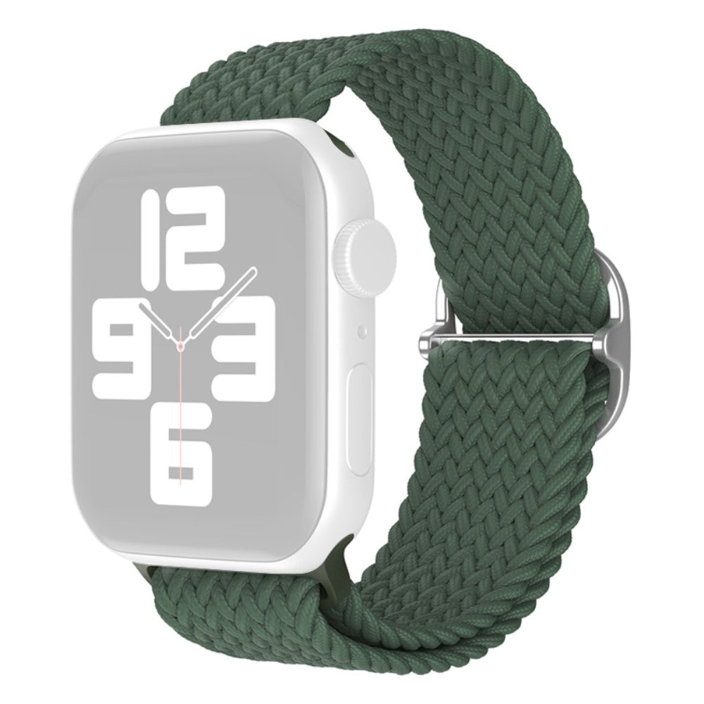 Slidstærk Apple Watch Series 7 45mm Nylon Rem - Grøn#serie_10