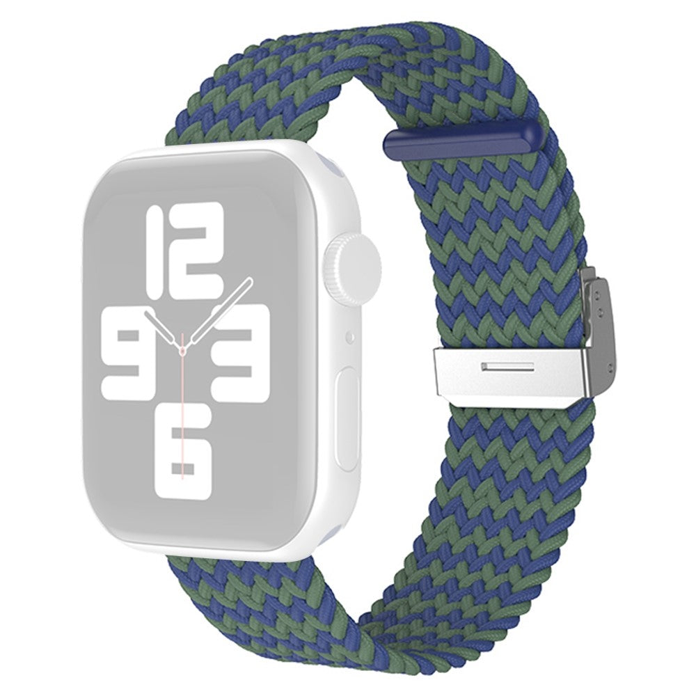 Super skøn Apple Watch Series 7 45mm Nylon Rem - Grøn#serie_1
