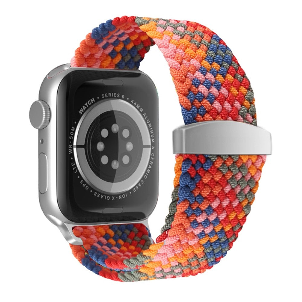 Sejt Apple Watch Series 7 45mm Nylon Rem - Flerfarvet#serie_1
