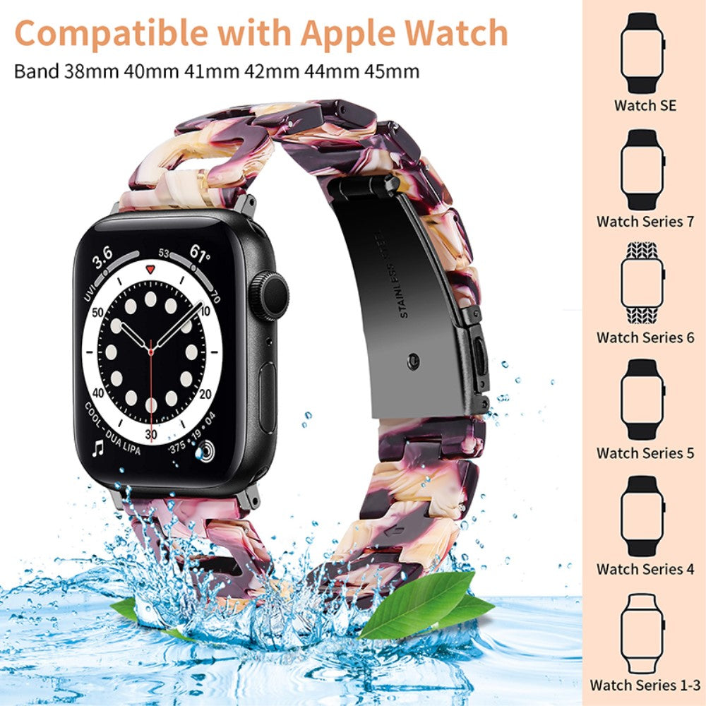 Elegant Apple Watch Series 7 45mm  Urrem - Lilla#serie_8