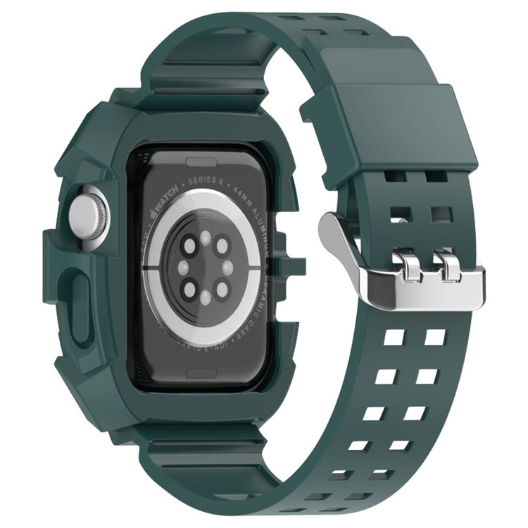 Super nydelig Apple Watch Series 7 45mm Silikone Urrem - Grøn#serie_6