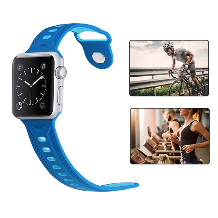 Elegant Apple Watch Series 7 45mm Silikone Urrem - Blå#serie_1