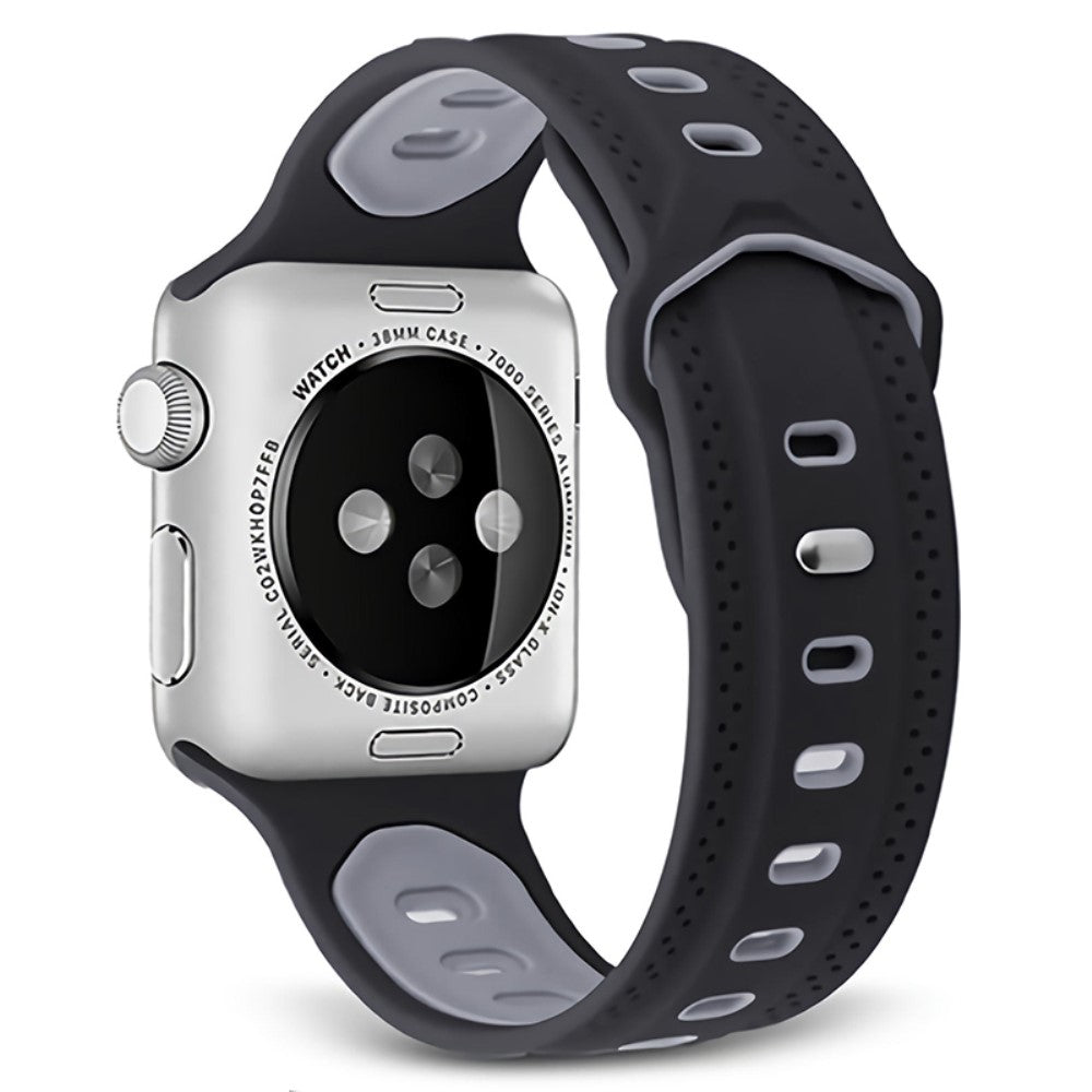 Elegant Apple Watch Series 7 45mm Silikone Urrem - Sølv#serie_4