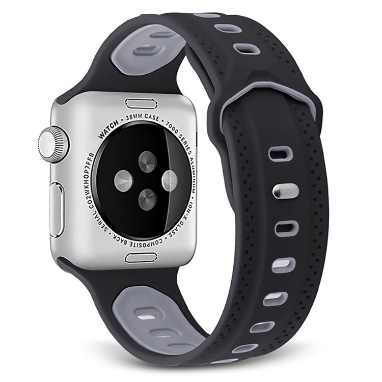 Elegant Apple Watch Series 7 45mm Silikone Urrem - Sølv#serie_5
