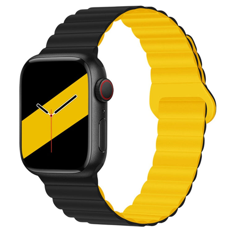 Mega kønt Apple Watch Series 7 45mm Silikone Urrem - Sort#serie_3