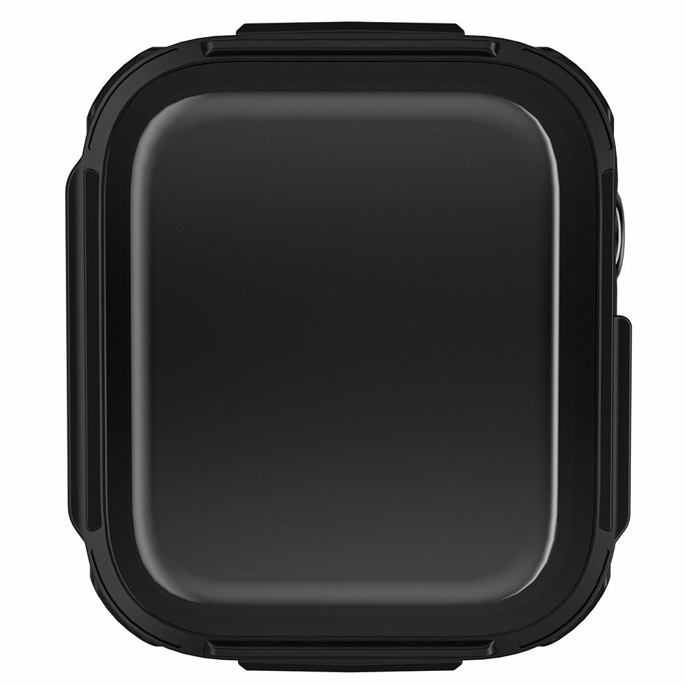 Rigtigt Fint Apple Watch Series 7 45mm Cover med Skærmbeskytter i Plastik og Hærdet Glas - Sort#serie_3