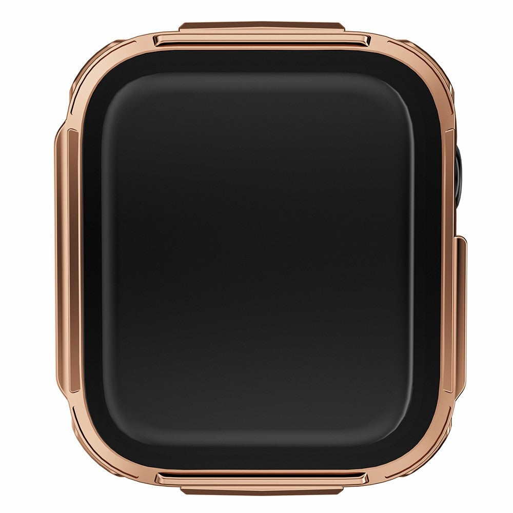 Rigtigt Fint Apple Watch Series 7 45mm Cover med Skærmbeskytter i Plastik og Hærdet Glas - Pink#serie_5