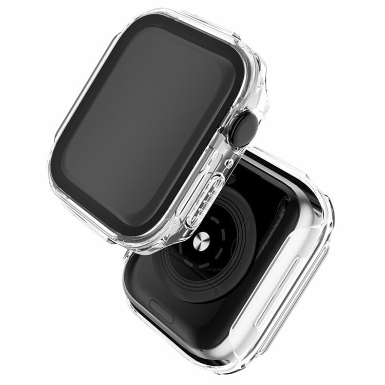 Rigtigt Fint Apple Watch Series 7 45mm Cover med Skærmbeskytter i Plastik og Hærdet Glas - Gennemsigtig#serie_6