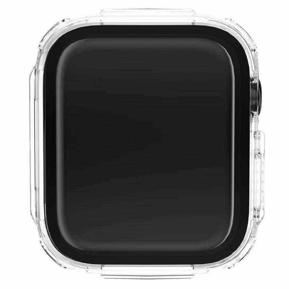 Rigtigt Fint Apple Watch Series 7 45mm Cover med Skærmbeskytter i Plastik og Hærdet Glas - Gennemsigtig#serie_6