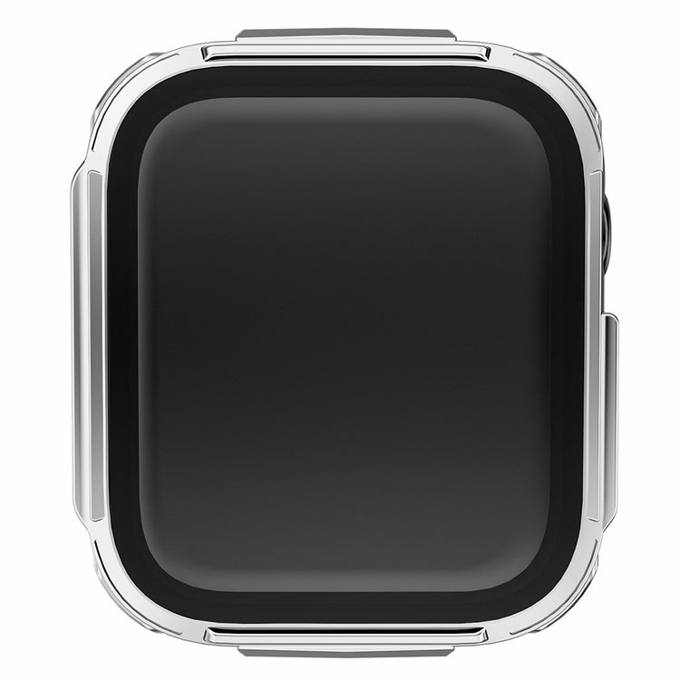 Rigtigt Fint Apple Watch Series 7 45mm Cover med Skærmbeskytter i Plastik og Hærdet Glas - Sølv#serie_7
