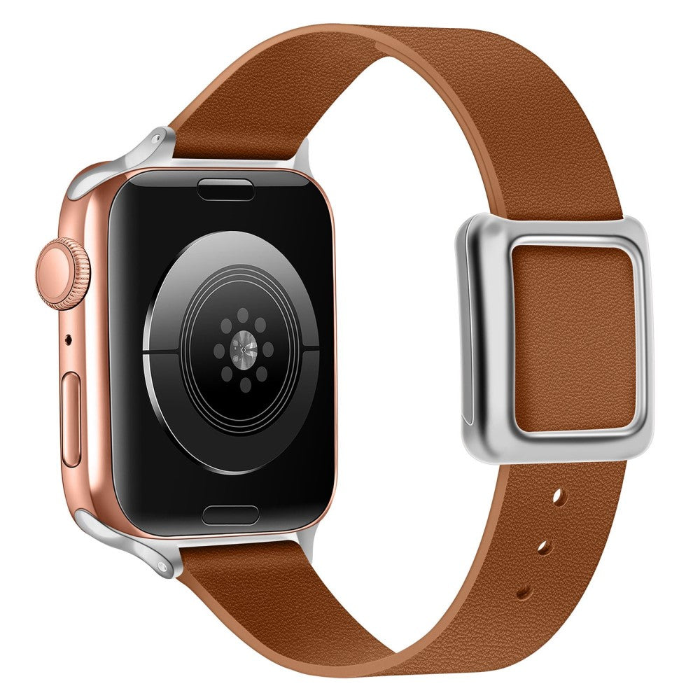 Helt vildt holdbart Universal Apple Ægte læder Rem - Brun#serie_1