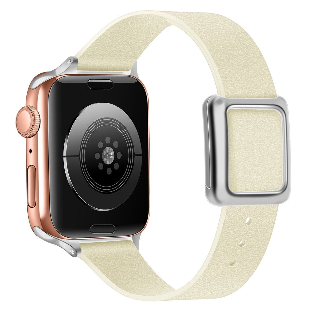 Helt vildt holdbart Universal Apple Ægte læder Rem - Hvid#serie_5