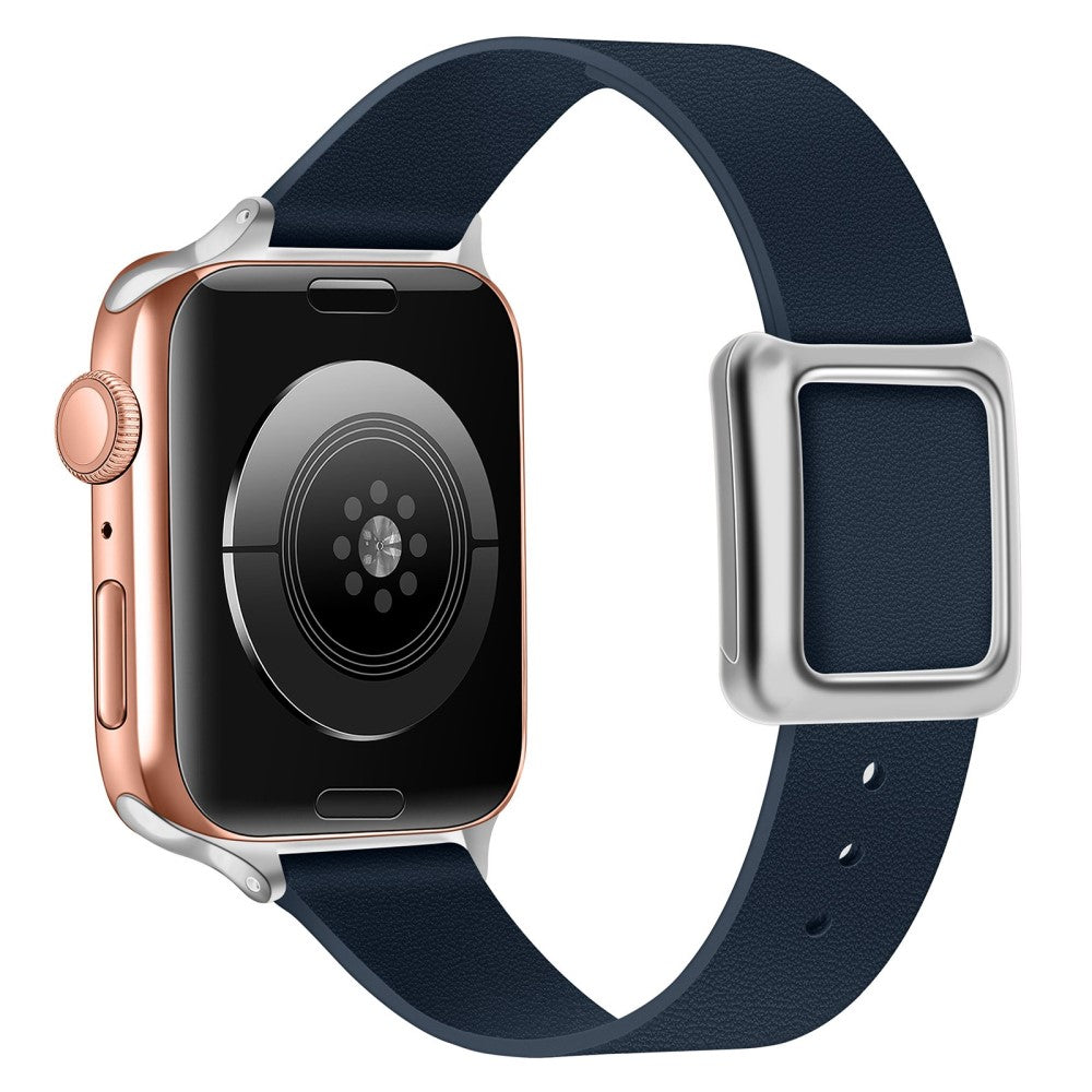 Helt vildt holdbart Universal Apple Ægte læder Rem - Blå#serie_9