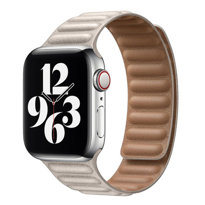 Super pænt Universal Apple Ægte læder Urrem - Beige#serie_25