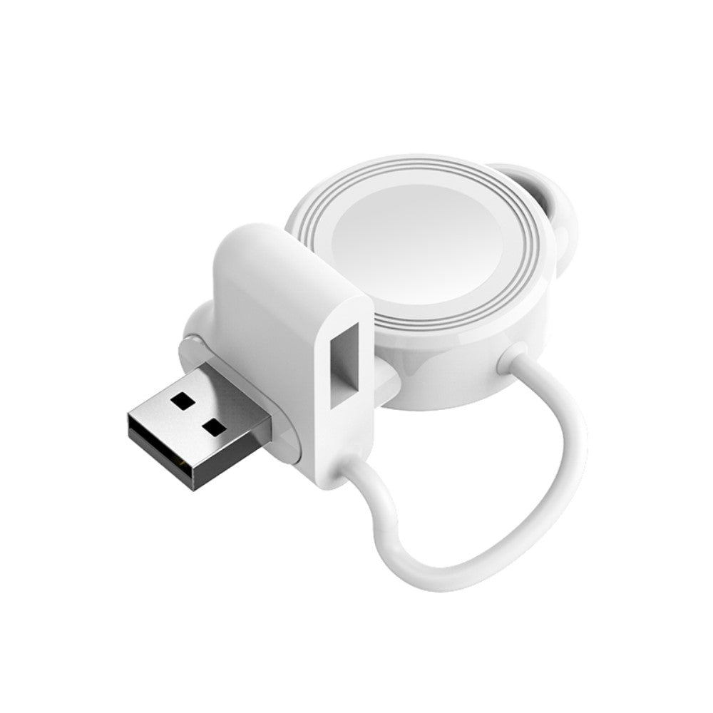 1m Silikone Universal Apple Trådløs   USB Ladestation - Hvid#serie_366