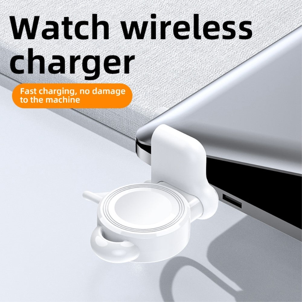 1m Silikone Universal Apple Trådløs   USB Ladestation - Hvid#serie_366