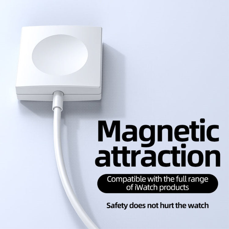 1m Plastik Universal Apple Magnetisk  USB Kabel Til Opladnings Dock - Hvid#serie_2
