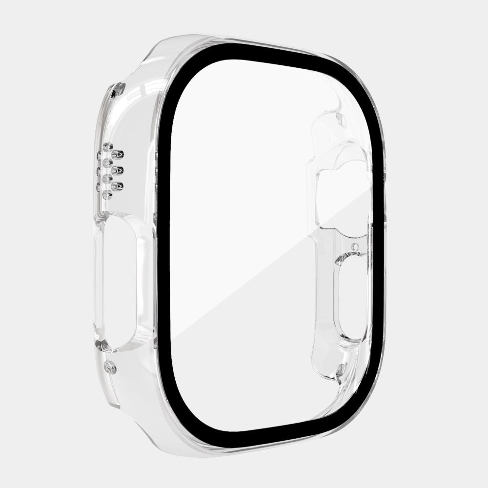 Mega Flot Apple Watch Ultra Cover med Skærmbeskytter i Plastik og Hærdet Glas - Gennemsigtig#serie_4