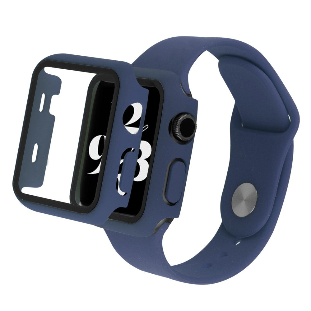Apple Watch Ultra Plastik Rem med Cover og Hærdet Glas - Blå#serie_13