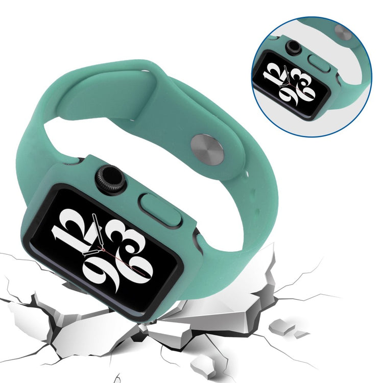 Apple Watch Ultra Plastik Rem med Cover og Hærdet Glas - Grøn#serie_15