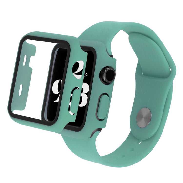 Apple Watch Ultra Plastik Rem med Cover og Hærdet Glas - Grøn#serie_15