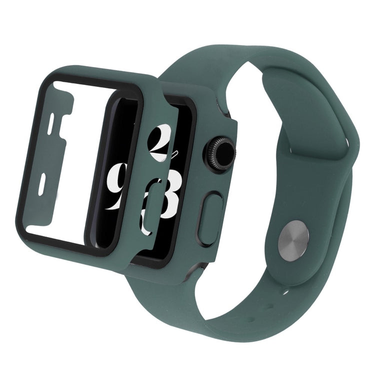 Apple Watch Ultra Plastik Rem med Cover og Hærdet Glas - Grøn#serie_2