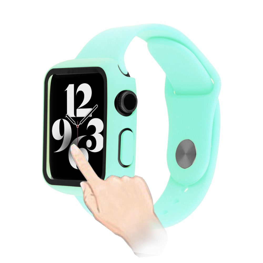 Apple Watch Ultra Plastik Rem med Cover og Hærdet Glas - Grøn#serie_8