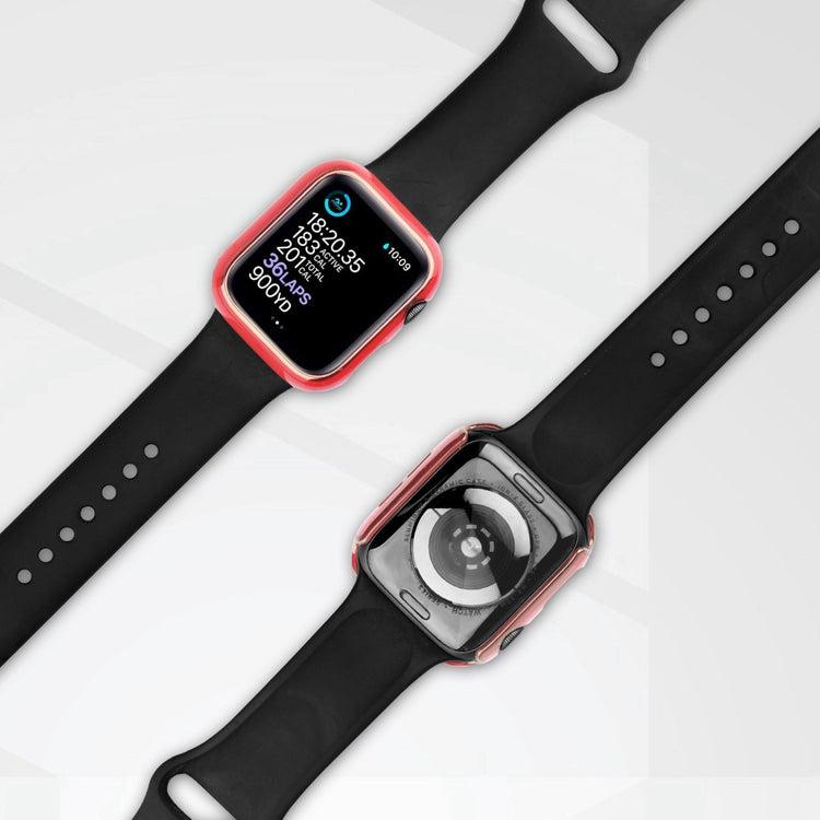 Apple Watch Ultra Plastik Cover med Cover og Hærdet Glas - Rød#serie_7