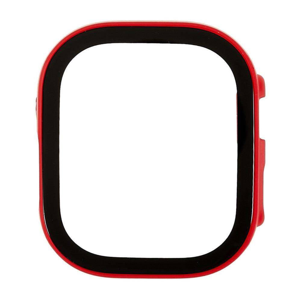 Vildt Godt Apple Watch Ultra Cover med Skærmbeskytter i Plastik og Hærdet Glas - Rød#serie_3