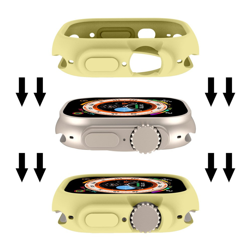 Apple Watch Ultra  Silikone Bumper  - Gul#serie_10