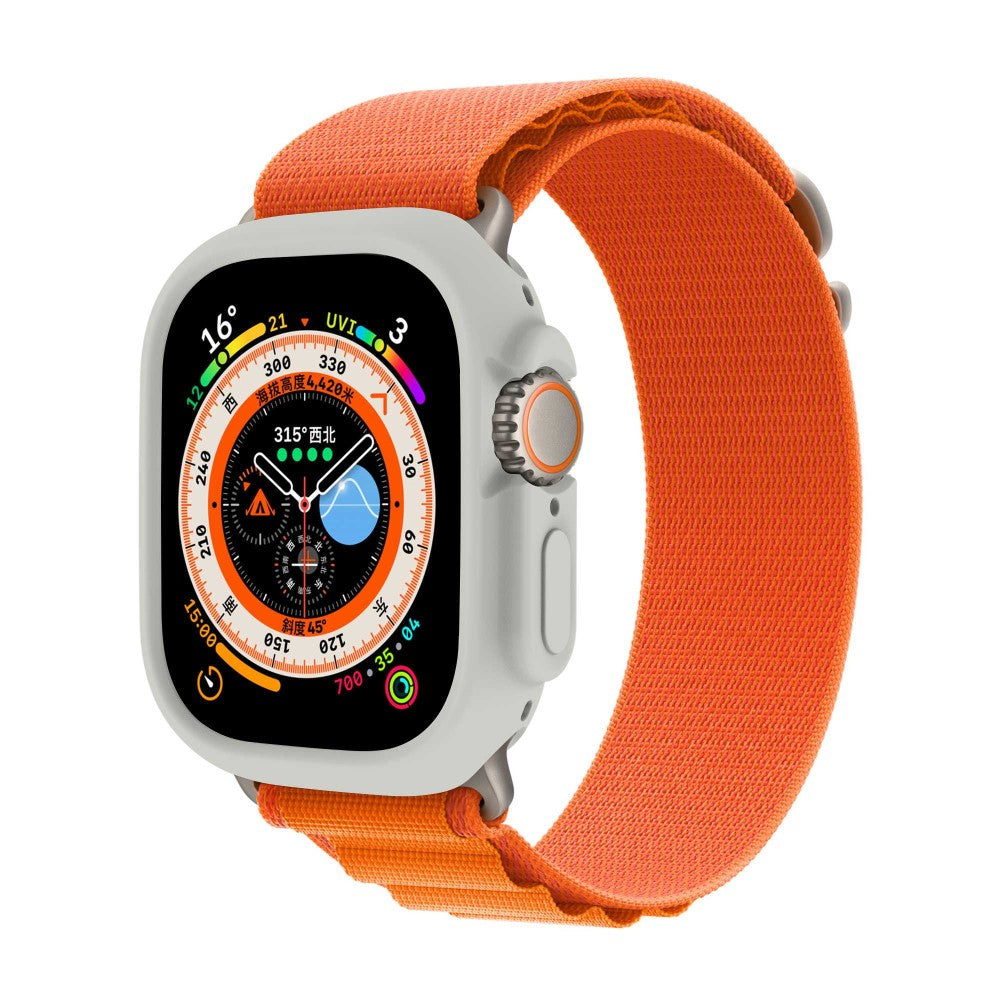 Apple Watch Ultra  Silikone Bumper  - Sølv#serie_15