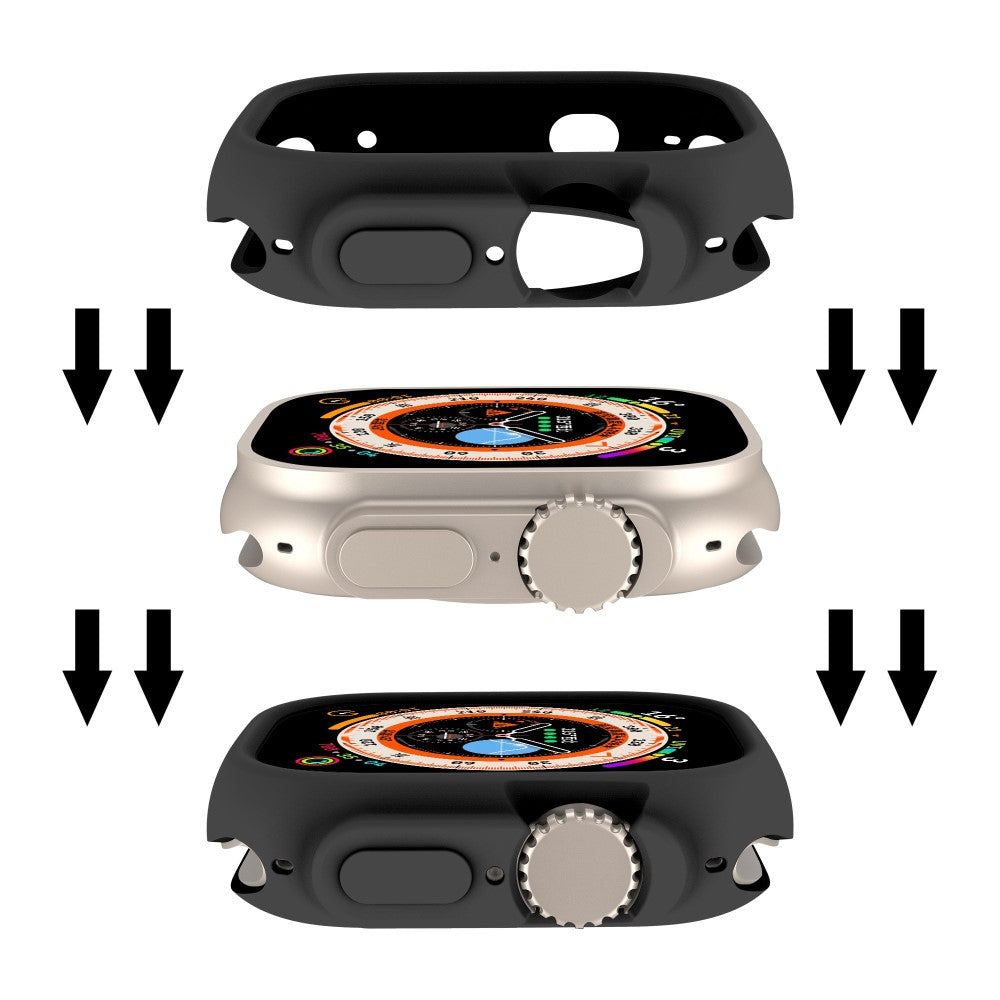 Apple Watch Ultra  Silikone Bumper  - Sort#serie_9