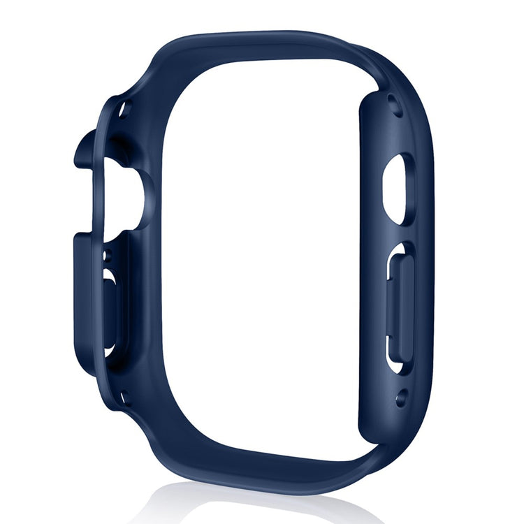 Beskyttende Apple Watch Ultra Cover med Skærmbeskytter i Plastik og Hærdet Glas - Blå#serie_1