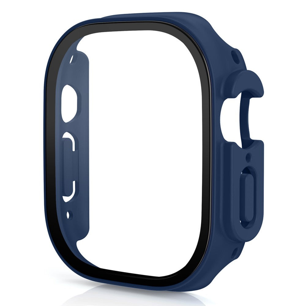 Beskyttende Apple Watch Ultra Cover med Skærmbeskytter i Plastik og Hærdet Glas - Blå#serie_1