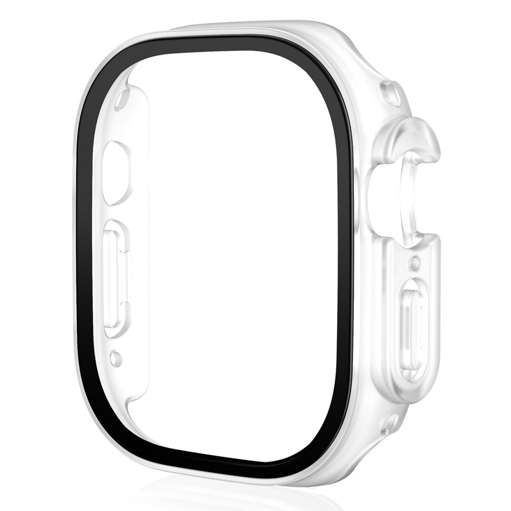 Beskyttende Apple Watch Ultra Cover med Skærmbeskytter i Plastik og Hærdet Glas - Gennemsigtig#serie_17