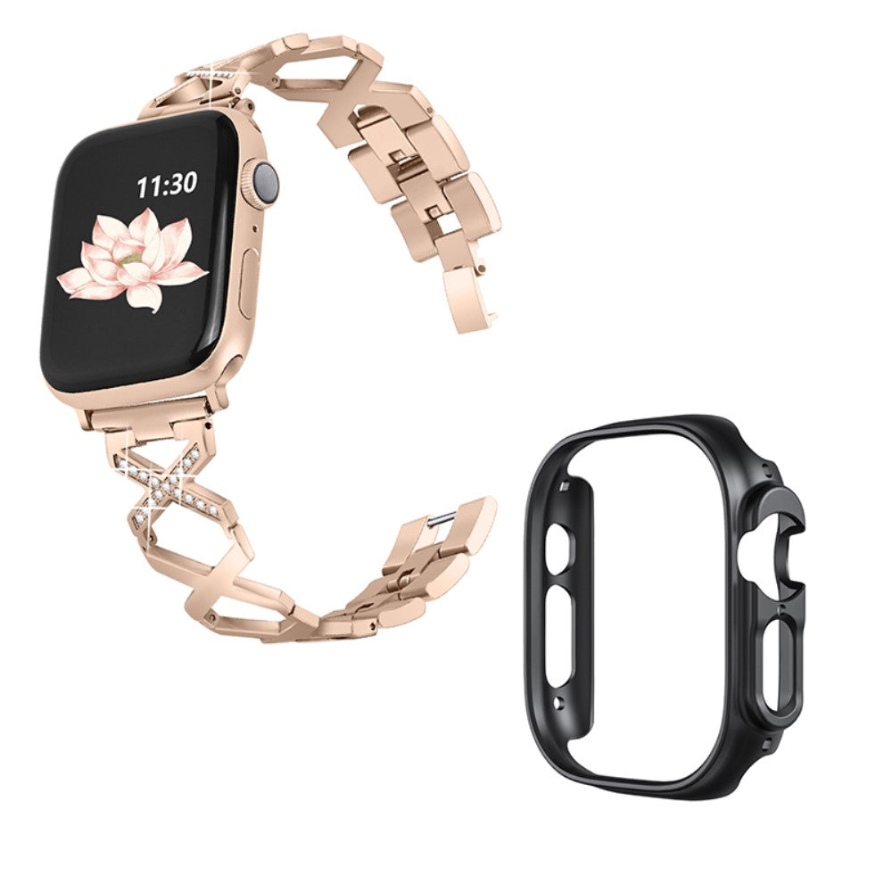 Apple Watch Ultra Metal Rem med Cover - Guld#serie_1