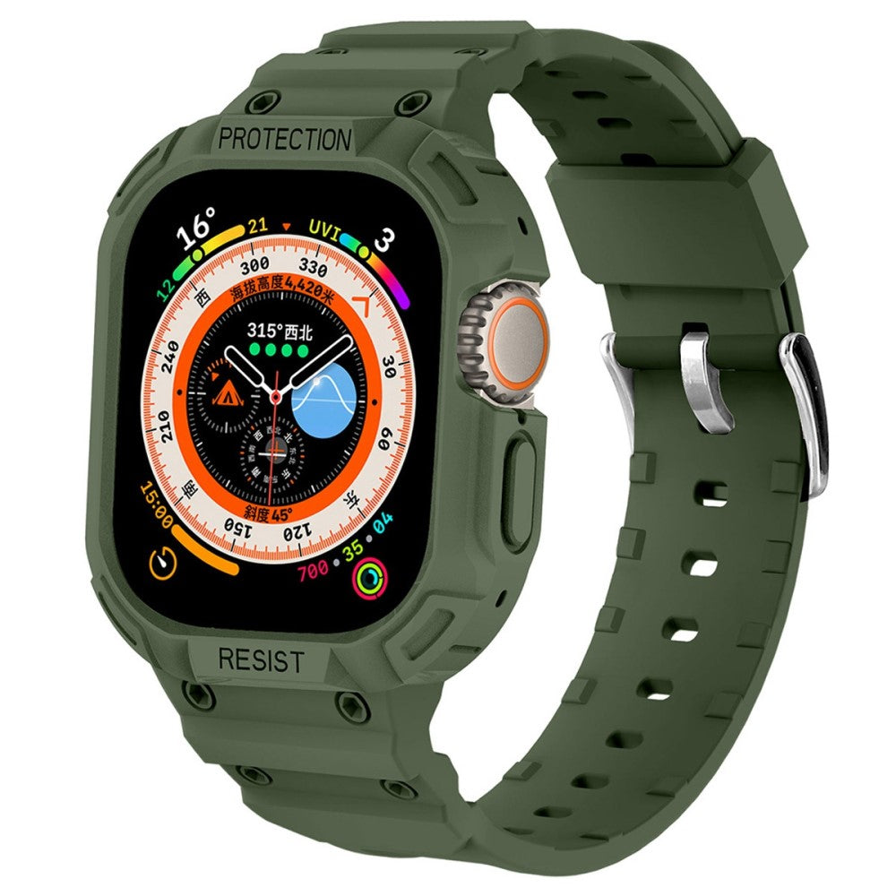 Vildt sejt Apple Watch Ultra Silikone Rem - Grøn#serie_4