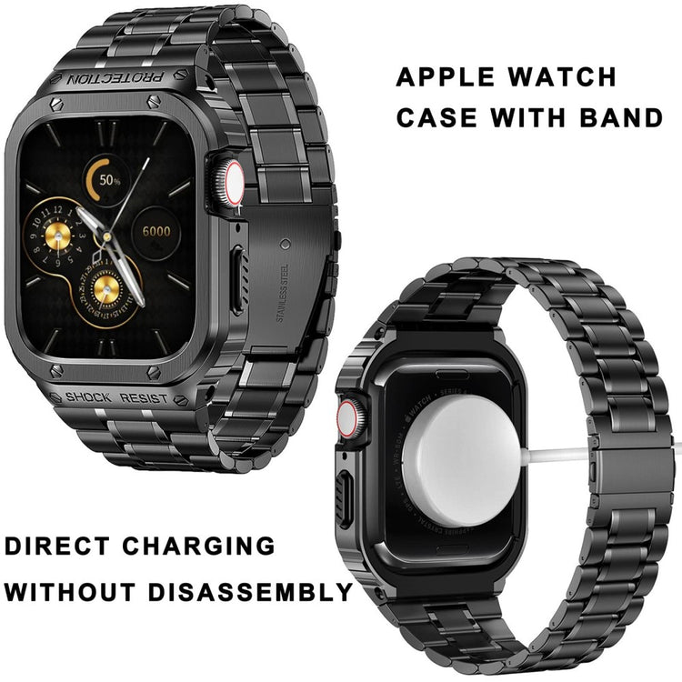 Supercool Metal Universal Rem passer til Apple Smartwatch - Sort#serie_4