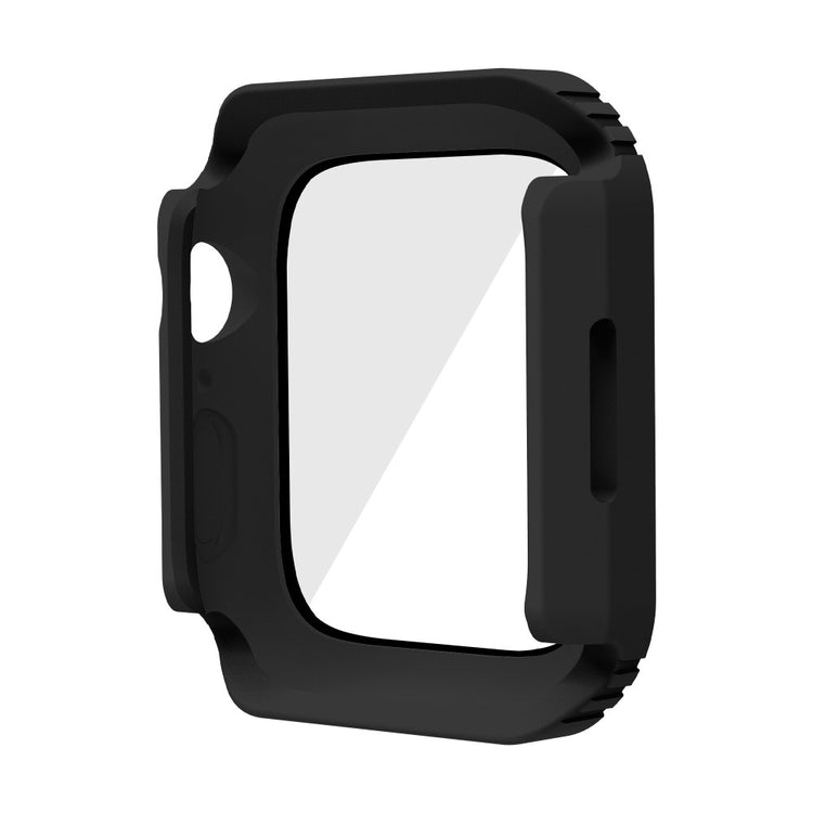 Fed Apple Watch Series 8 (41mm) / Apple Watch Series 7 41mm Cover med Skærmbeskytter i Plastik og Hærdet Glas - Sort#serie_1