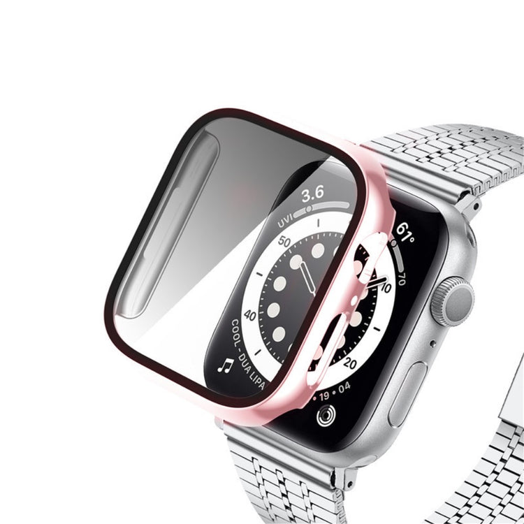 Flot Apple Watch Series 8 (41mm) / Apple Watch Series 7 41mm Cover med Skærmbeskytter i Plastik og Hærdet Glas - Pink#serie_5