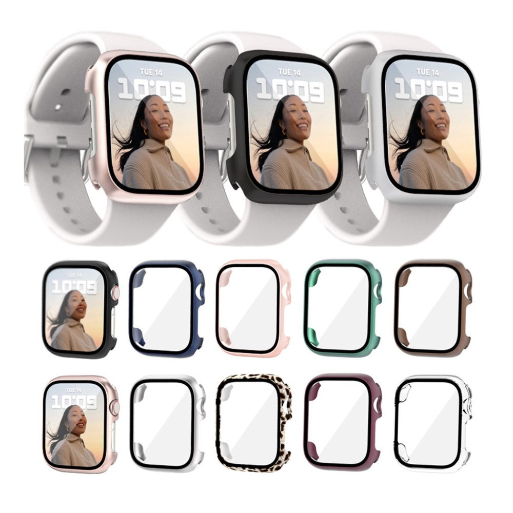Vildt Fint Universal Apple Cover med Skærmbeskytter i Plastik og Hærdet Glas - Sort#serie_8