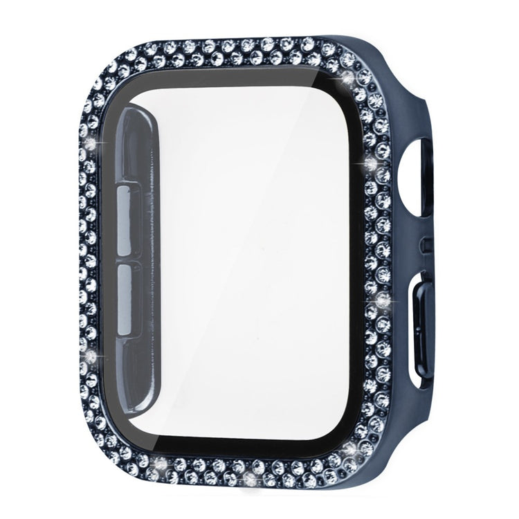 Apple Watch Series 8 (41mm) / Apple Watch Series 7 41mm Plastik Cover med Rem og Hærdet Glas - Blå#serie_8
