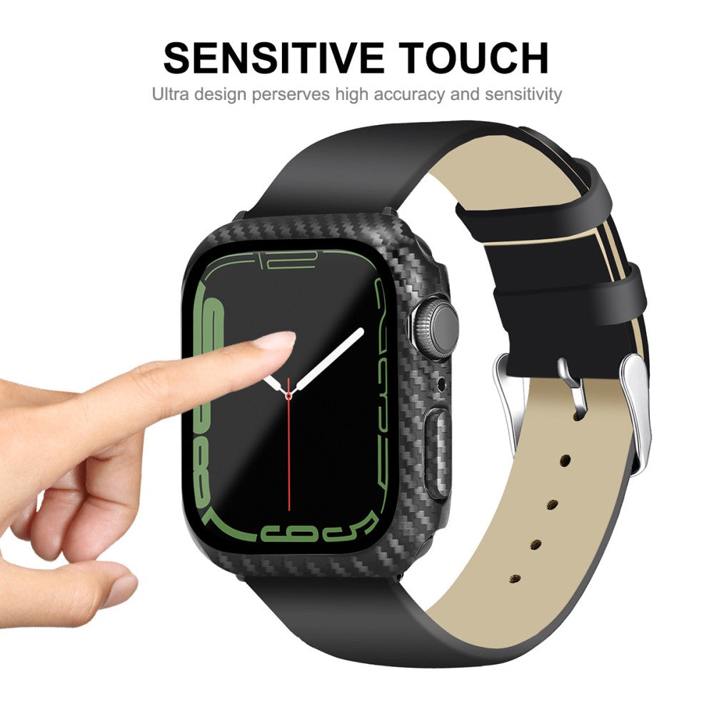 Super Godt Apple Watch Series 8 (41mm) / Apple Watch Series 7 41mm Cover med Skærmbeskytter i Plastik og Hærdet Glas - Gennemsigtig#serie_108