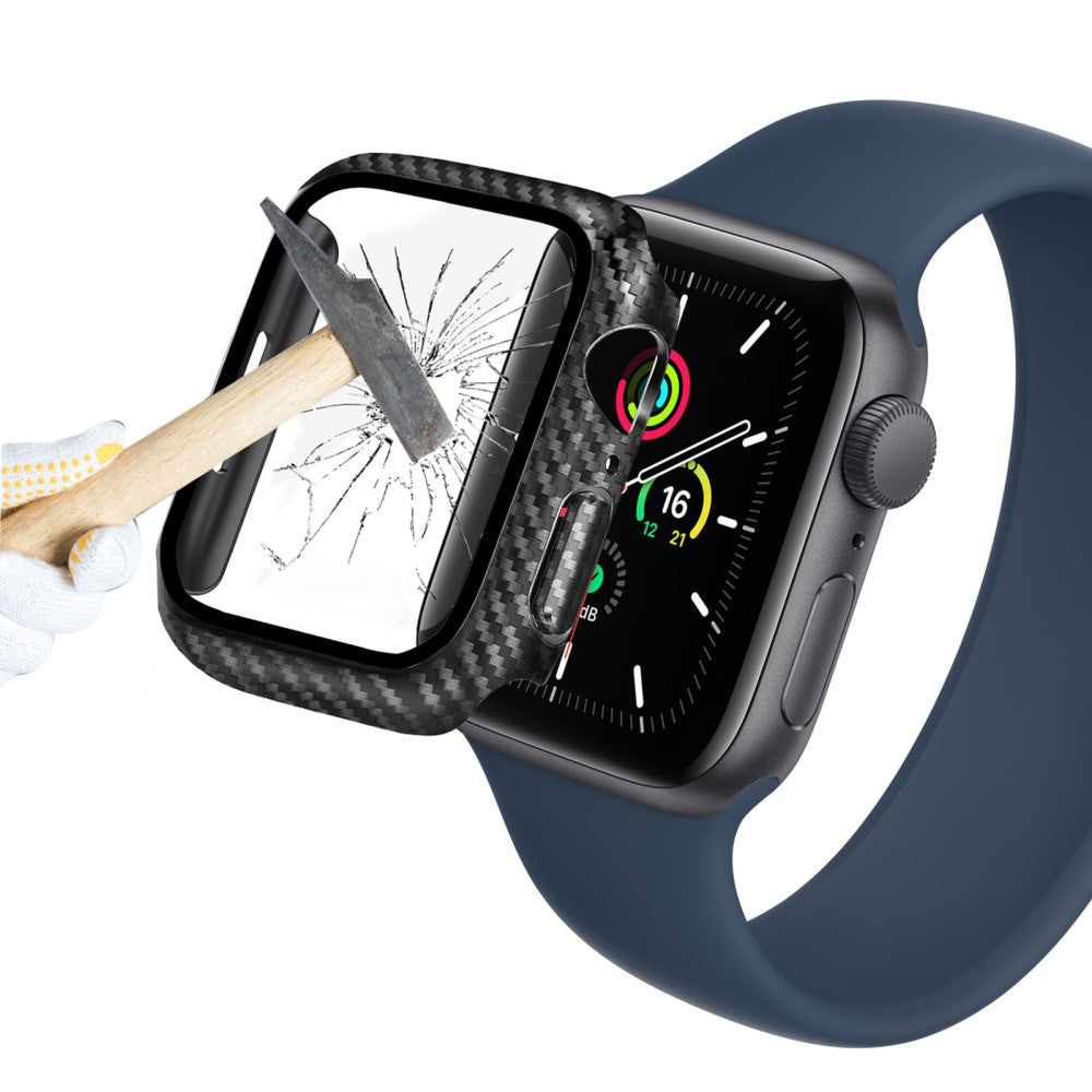 Meget Fed Apple Watch Series 8 (41mm) / Apple Watch Series 7 41mm Cover med Skærmbeskytter i Plastik og Hærdet Glas - Sort#serie_109